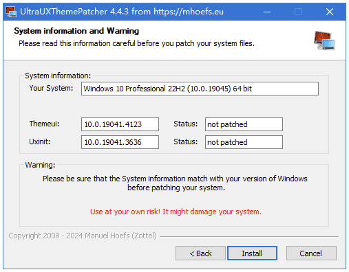 图片[1]-UltraUXThemePatcher Win11主题破解限制工具 v4.4.4 中文免费版-梨子乐分享