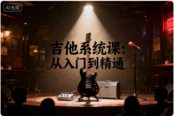 吉他系统课:从入门到精通-梨子乐分享